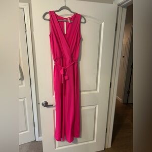 Tacera Vibrant Pink Jumpsuit Size Medium